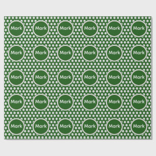 Papel De Regalo Pelota de golf por todas partes sobre fondo verde