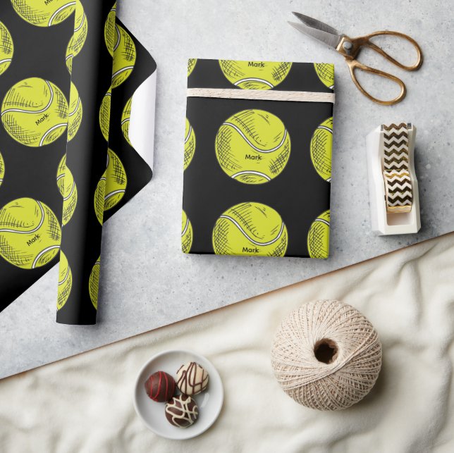 Papel De Regalo Pelota de tenis  (Artesanía)