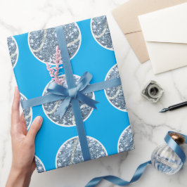 Papel De Regalo Pelota de tenis Azul temática para Boy Baby Shower