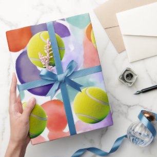 Papel De Regalo Pelota de tenis sobre fondo abstracto