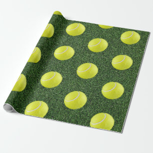 Papel De Regalo Pelota de tenis sobre hierba verde 