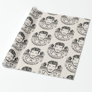 Papel De Regalo peluquería estilo cuero