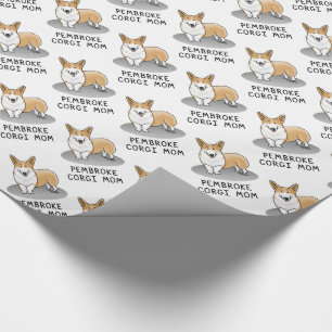 Papel De Regalo Pembroke Welsh Corgi Mom (rojo 1) Dog Mom Cute