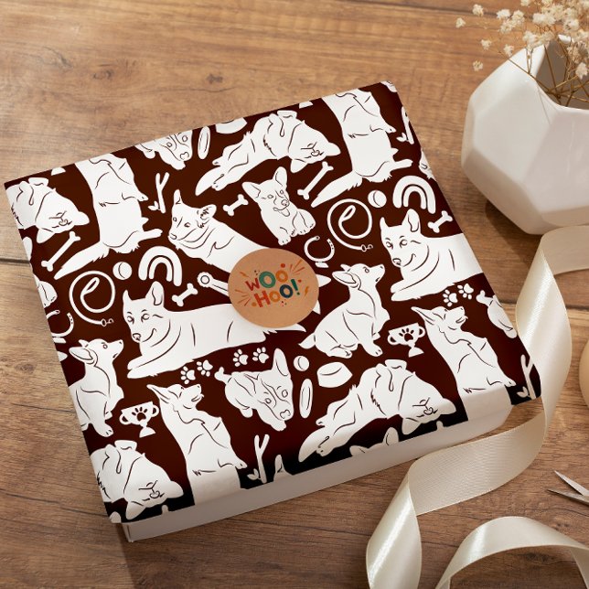 Papel De Regalo Pembroke Welsh Corgi patrón ininterrumpido (Subido por el creador)