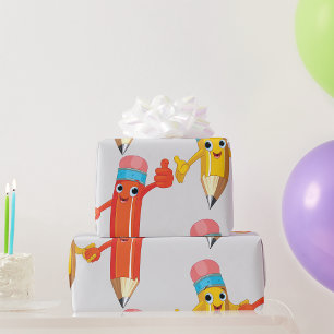 Papel De Regalo Pencillos felices