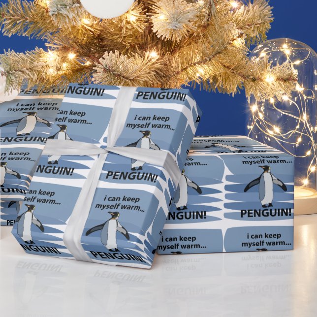Papel De Regalo Penguin Cute Animal Gracioso Cumpleaños (Vacaciones)