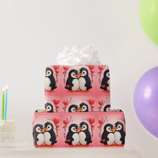 Papel De Regalo Penguin Love Wrapping Paper