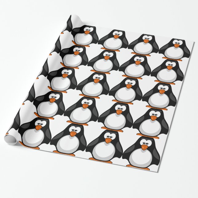 Papel De Regalo penguin - pingüino (Desenrollado)
