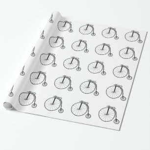 Papel De Regalo Penny Farthing Vintage Bicycle Ilustracion