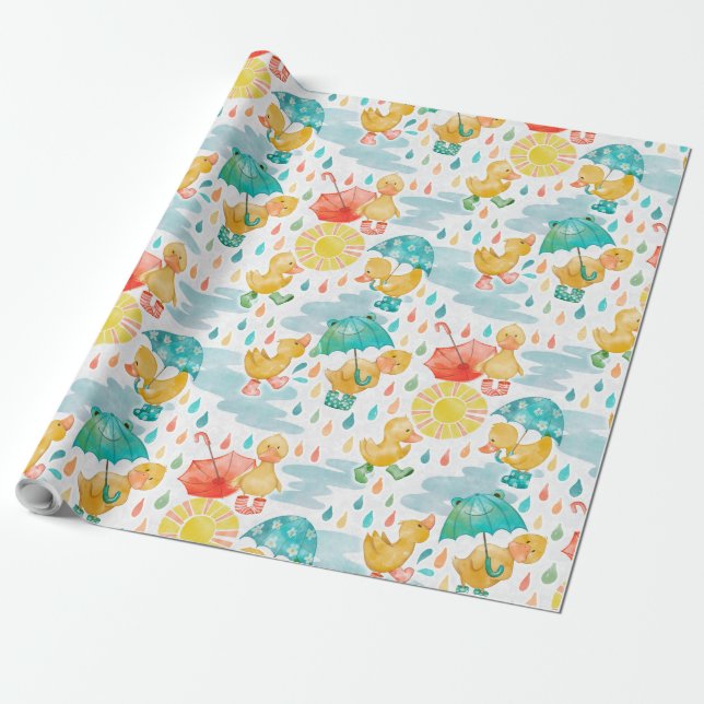 Papel De Regalo Penny Puddle Duck (Desenrollado)