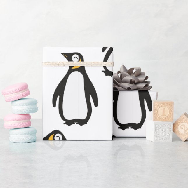 Papel De Regalo Penquin, navidades (Baby Shower)