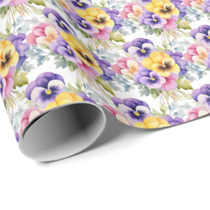 Papel De Regalo Pensamientos de primavera Pensamiento