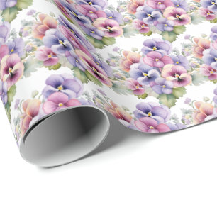 Papel De Regalo Pensamientos de primavera Pensamiento