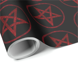 Papel De Regalo Pentagram del diablo Rojo