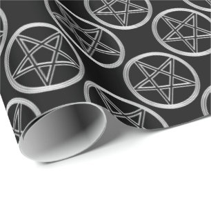 Papel De Regalo Pentagrama plateado