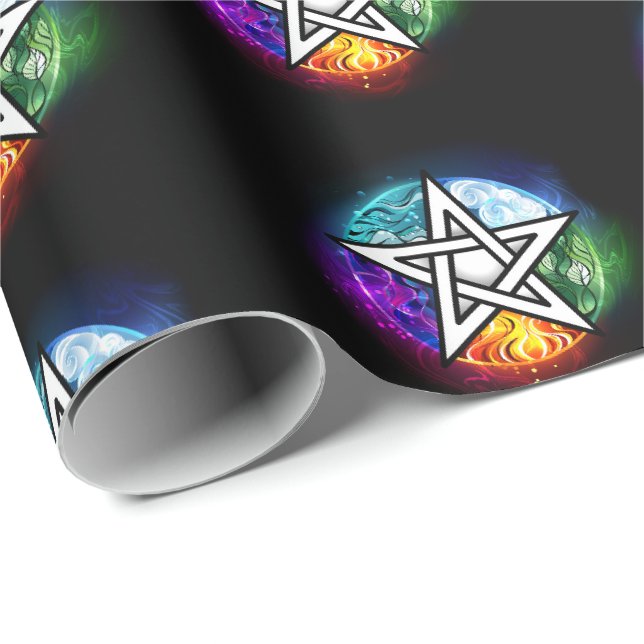 Papel De Regalo pentagrama wiccano (Esquina del rollo)
