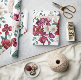 Papel De Regalo Peonies Daisies