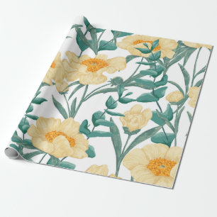 Papel De Regalo Peony Claire de Lune presenta un patrón impecable.