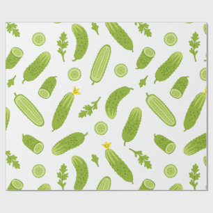 Papel De Regalo pepino pickle vegetal vegetal vegetariano