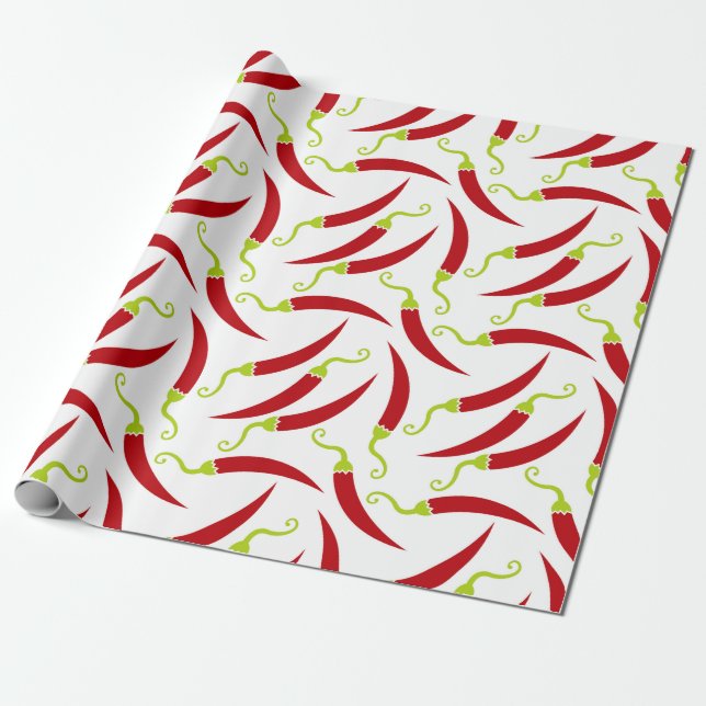 Papel De Regalo Pepper caliente rojo (Desenrollado)
