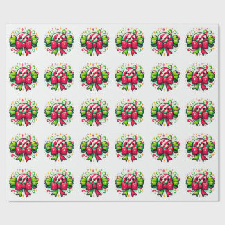 Papel De Regalo Peppermint Joy: Holiday Candy Character