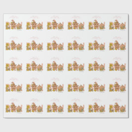 Papel De Regalo Pequeña calabaza Sweet Little patch con florales e