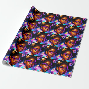 Papel De Regalo Pequeña Chica negra hace 10 años
