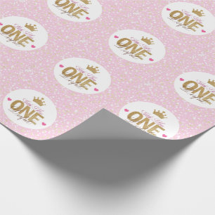 Papel De Regalo Pequeña Miss Maravilloso Cumpleaños