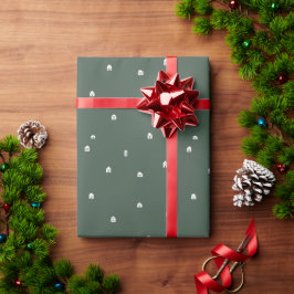 Papel De Regalo Pequeñas casas adorables vacaciones verdes