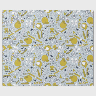 Papel De Regalo Pequeñas cosas escolares dispersas