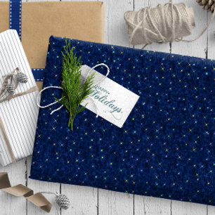 Papel De Regalo Pequeñas estrellas de guijarros en la ID878 azul