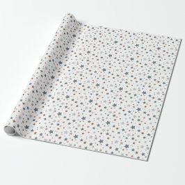 Papel De Regalo Pequeñas estrellas, palisandro y lavanda