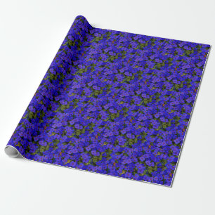 Papel De Regalo Pequeñas flores azules