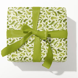 Papel De Regalo Pequeñas hojas de color de agua verde