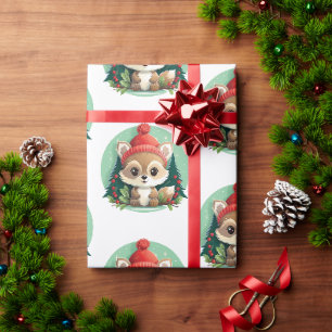 Papel De Regalo Pequeño animal de Navidad