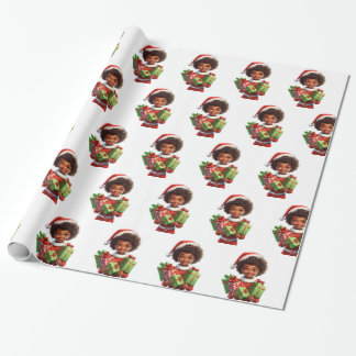 Papel De Regalo Pequeño ayudante de Bonito de Santa