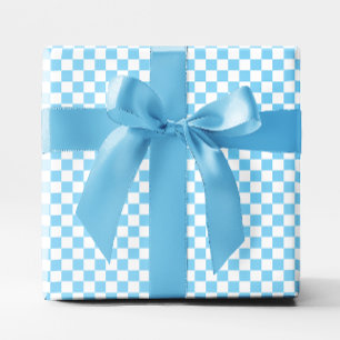 Papel De Regalo Pequeño bebe azul y blanco al cuello
