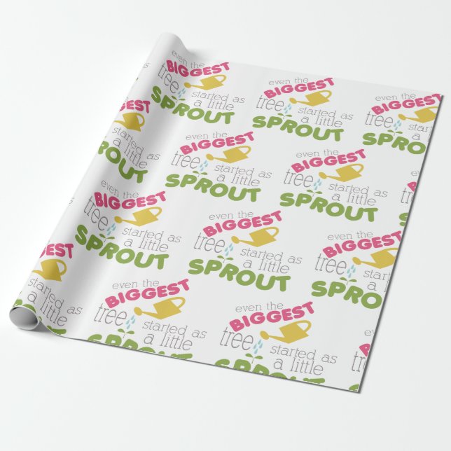 Papel De Regalo Pequeño brote (Desenrollado)