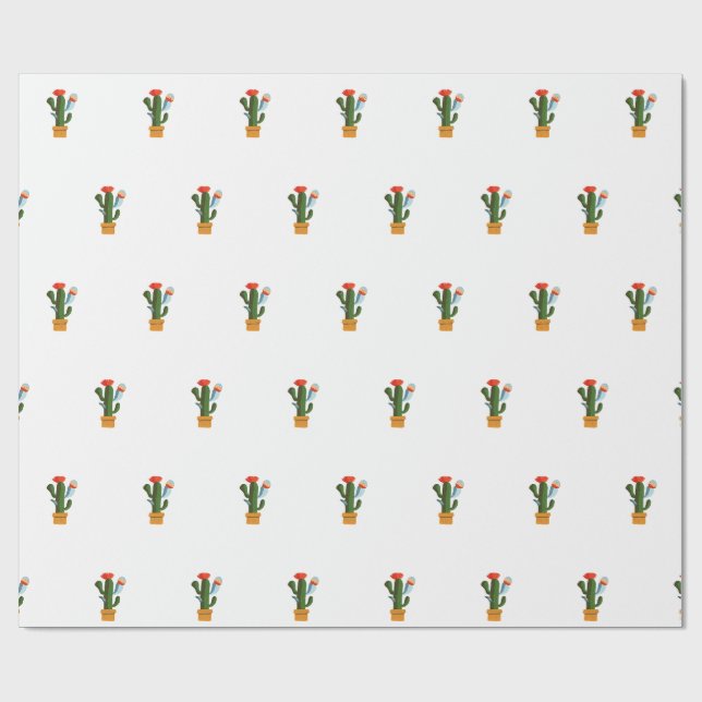 Papel De Regalo Pequeño cactus (Superficie plana)