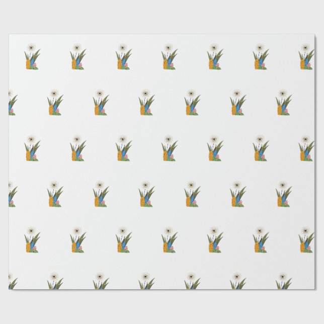 Papel De Regalo Pequeño cactus (Superficie plana)