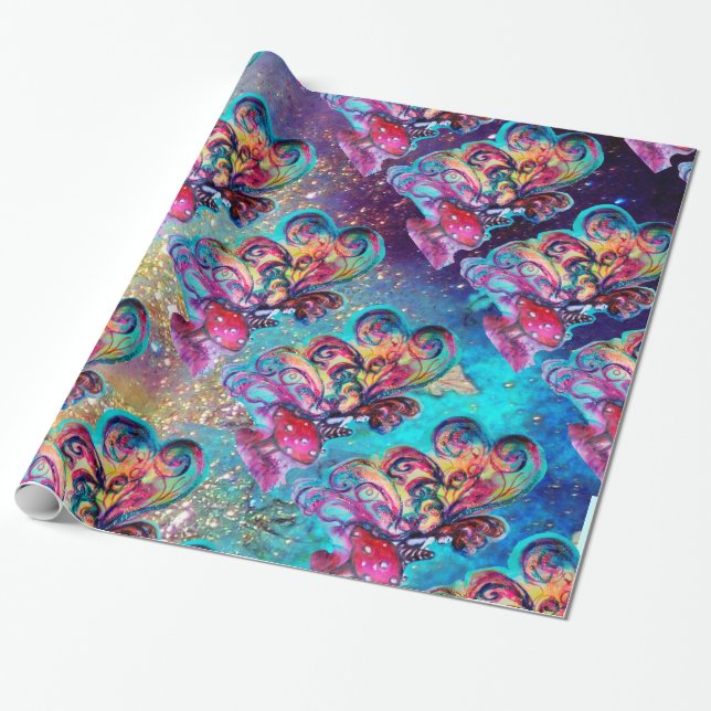 Papel De Regalo Pequeño elfo de champiñones - PLANTA MAGIC BUTTERF (Desenrollado)