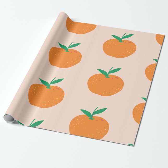 Papel De Regalo Pequeño Naranja de Cutie (Desenrollado)