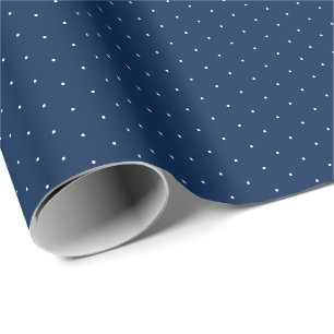 Papel De Regalo Pequeño polka blanco azul marino lindo moda elegan