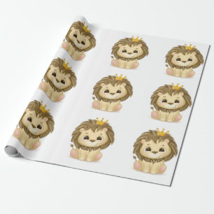 Papel De Regalo Pequeño Príncipe Lion Boy Baby Shower