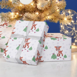 Papel De Regalo Pequeño reno lindo