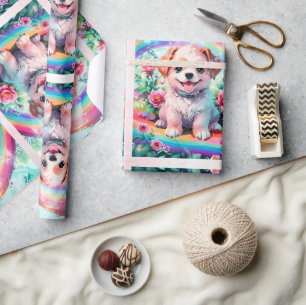 Papel De Regalo Pequeño y lindo dibujo a lápiz de perro