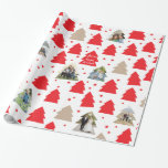 Papel De Regalo Pequeños árboles de navidad Personalizado foto de<br><div class="desc">Muchos pequeños árboles de Navidad se sienten festivos y muestran sus fotografías con un feliz mensaje de regalo haciendo de este papel de envolver navideño uno de los tipos y algo que a tus amigos y familia les encantará recibir. Fotografía � Shanna Russell Photography,  San Antonio TX</div>
