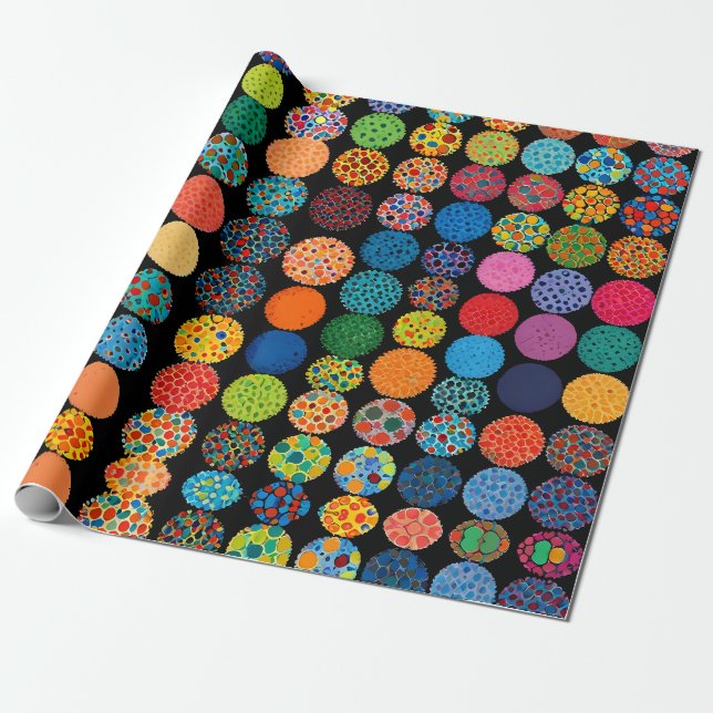 Papel De Regalo Pequeños cabezuelos de flores (Desenrollado)