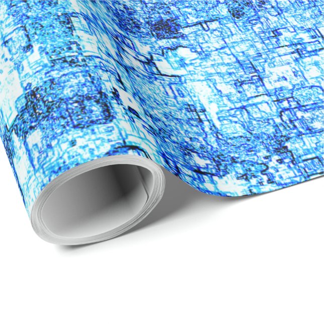 Papel De Regalo Pequenos entalhes em desenho como à caneta (Esquina del rollo)