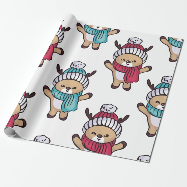 Papel De Regalo Pequeños miembros del invierno (Desenrollado)
